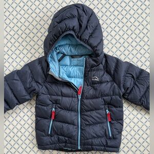 Ll bean navy puffer coat 3T